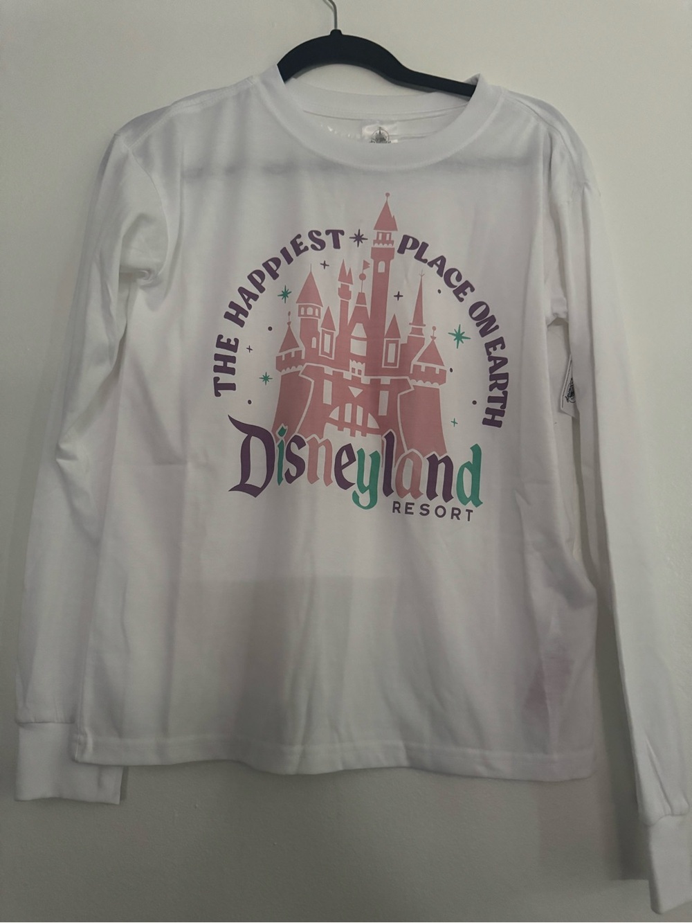 Disneyland Resort White Long-Sleeve Castle Graphic Tee